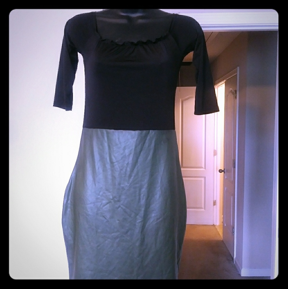 Green/Black Mini Dress